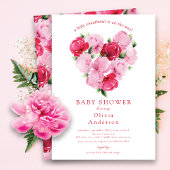 Rosy Blooms Sweetheart Baby shower Kaart