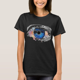 Rosy Blue Eye Design T-shirt