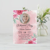 Rosy Blush Beauful Retirement Party Kaart (Staand voorkant)