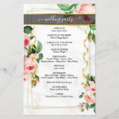 Rosy Blush Elegant Photo Wedding Programme (Achterkant)