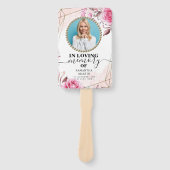 Rosy Blush Funeral Celebration of Life Hand Fan Handwaaier (Voorkant)