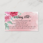 Rosy Blush Wishing Well for Wedding Enclosure Kaar Informatiekaartje (Voorkant)