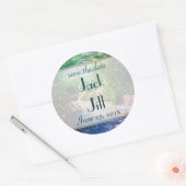 Rosy Bower BRUILOFT Save the Date Ronde Sticker (Envelop)