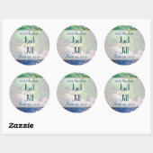Rosy Bower BRUILOFT Save the Date Ronde Sticker (Vel)