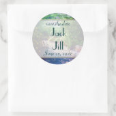 Rosy Bower BRUILOFT Save the Date Ronde Sticker (Tas)