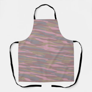 Rosy Brown, vervaagde roze, bergmist camouflage Schort