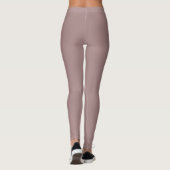 Rosy bruine kleur Solid Elegant Leggings (Achterkant)