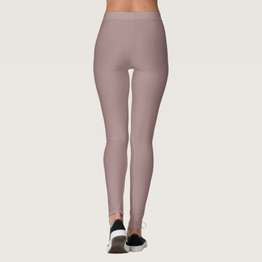 Rosy bruine kleur Solid Elegant Leggings (Achterkant)