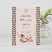 Rosy Bunch-uitnodiging Kaart (Staand voorkant)