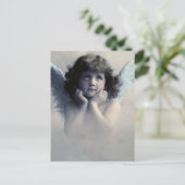 Rosy Cheeked  Angel in de wolken Briefkaart (Staand voorkant)