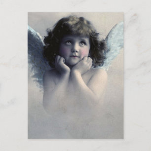 Rosy Cheeked  Angel in de wolken Briefkaart