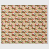 rosy Cheeked Santa Claus Cadeaupapier (Vlak)