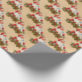 rosy Cheeked Santa Claus Cadeaupapier (Hoek)