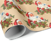 rosy Cheeked Santa Claus Cadeaupapier (Rol Hoek)