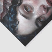 Rosy Cheeked Woman in Ruffles Decoupage Tissuepapier (Detail)