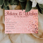 Rosy Confetti Glitter Weddenschap Wint Kaarten<br><div class="desc">Wedding Advice en wenst Kaarten voor bruid- en bruidegom,  wenst de heer & mevrouw - Vrijgezellenfeest,  Bachelorette Games.</div>