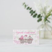 Rosy Cupcake-Visitekaartjes Visitekaartje (Staand voorkant)