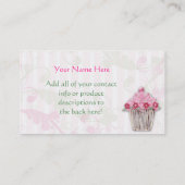 Rosy Cupcake-Visitekaartjes Visitekaartje (Achterkant)