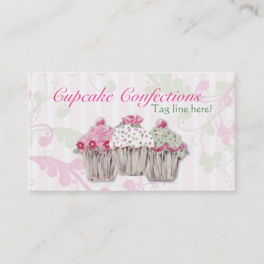 Rosy Cupcake-Visitekaartjes Visitekaartje (Voorkant)