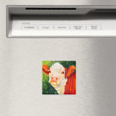 Rosy de gelukkige Heifer Hereford Koe magneet (Insitu (Vaatwasser))