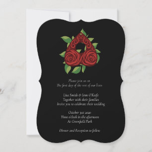 Rosy Divination Witchy Wedding Invitations Kaart