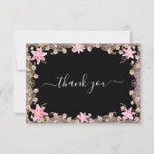 Rosy Elegant Funeral Hartelijk dank Bedankkaart (Achterkant)