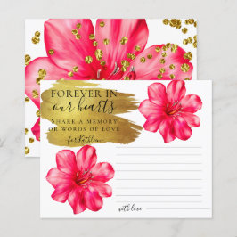 Rosy Floral deelt een Funeral Kaart van het Geheug