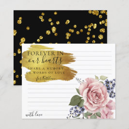 Rosy Floral Elegant Deel een Funeral Kaart van het