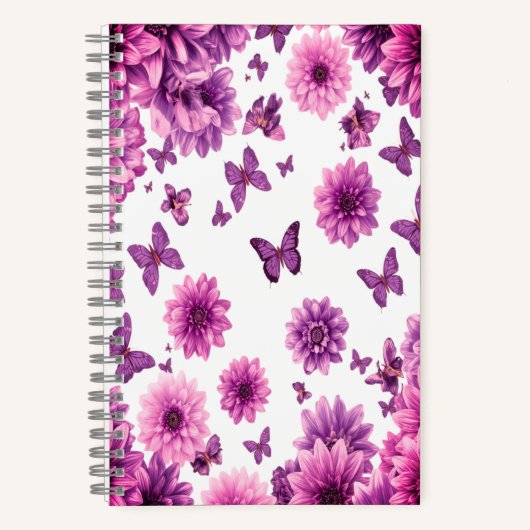 Rosy Floral Notitieboek Pink Flower Journal (Voorkant)