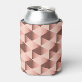 Rosy geometrie: bleek abstract motief. blikjeskoeler (Blikje Voorkant)