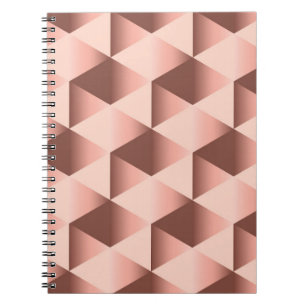 Rosy geometrie: bleek abstract motief. notitieboek