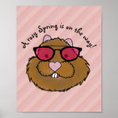 Rosy Glasses Optimistische Groundhog Poster (Voorkant)