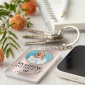 Rosy Gold Glitter drijft herinneringen op aan het Sleutelhanger (Voorkant Rechts)