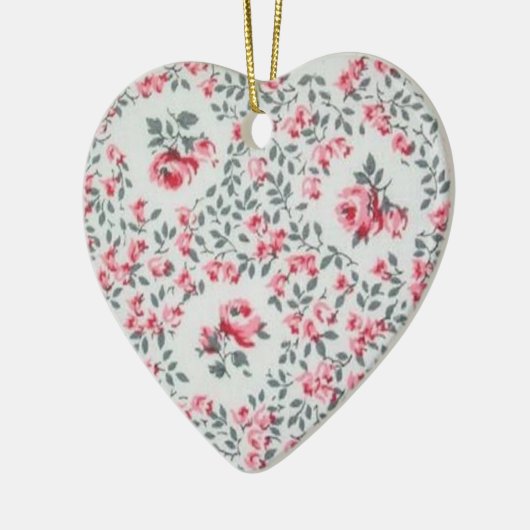 Rosy Heart Keramisch Ornament (Links)