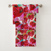 Rosy Hearts Bad Handdoek (Insitu)