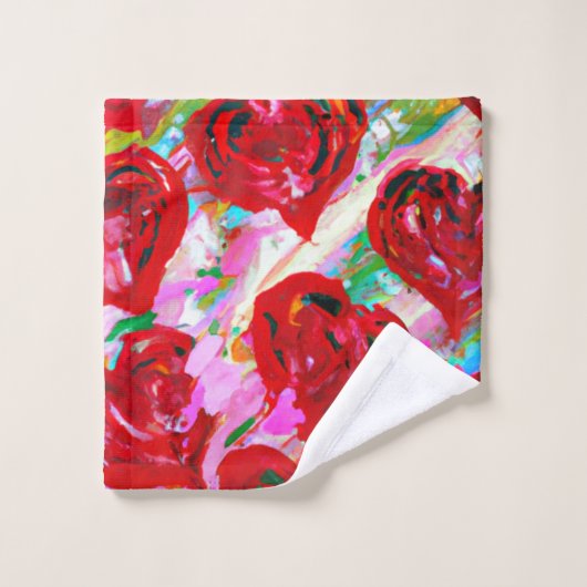 Rosy Hearts Bad Handdoek (Wasdoekje)