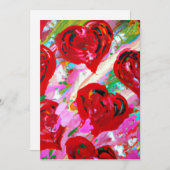 Rosy Hearts Feestdagenkaart (Voorkant / Achterkant)