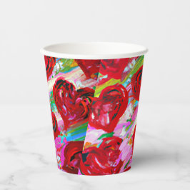 Rosy Hearts Papieren Bekers