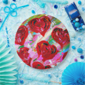 Rosy Hearts Papieren Bordje (Feest)