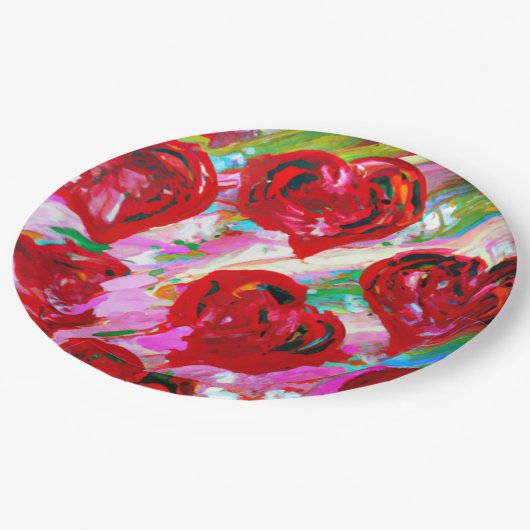 Rosy Hearts Papieren Bordje (Gekanteld)