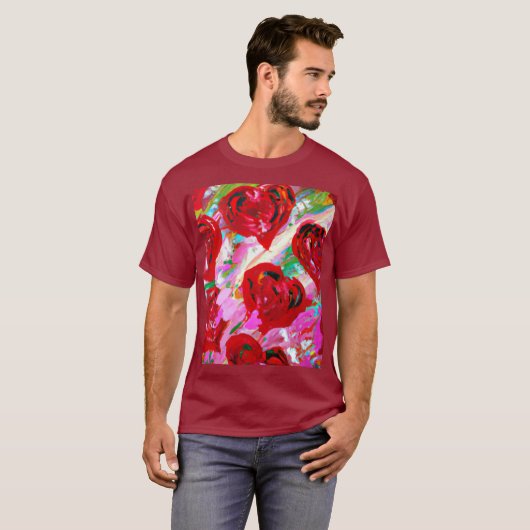 Rosy Hearts T-shirt (Voorkant volledig)