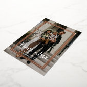 Rosy Lijst Kerstmis Folie Holiday Kaart (Gedraaid)