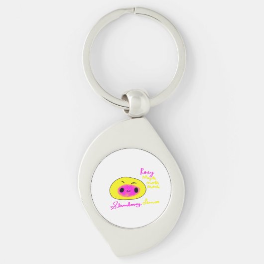 Rosy Maple Moth Cute Mochi Funny Animal Mochi Sleutelhanger (Voorkant)