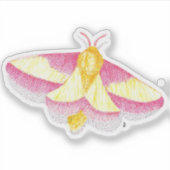 Rosy Maple Moth Sticker (Voorkant)
