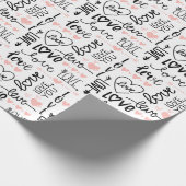 Rosy Midnight Love Valentijn inpakpapier (Hoek)