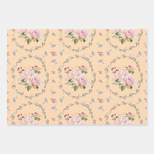 Rosy ovals pack inpakpapier vel (Voorkant 3)