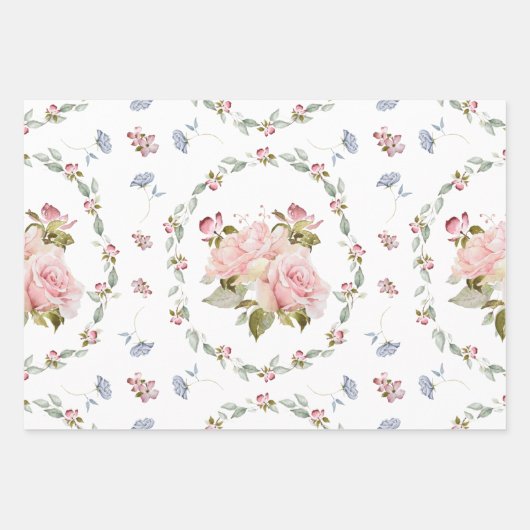 Rosy ovals pack inpakpapier vel (Voorkant)