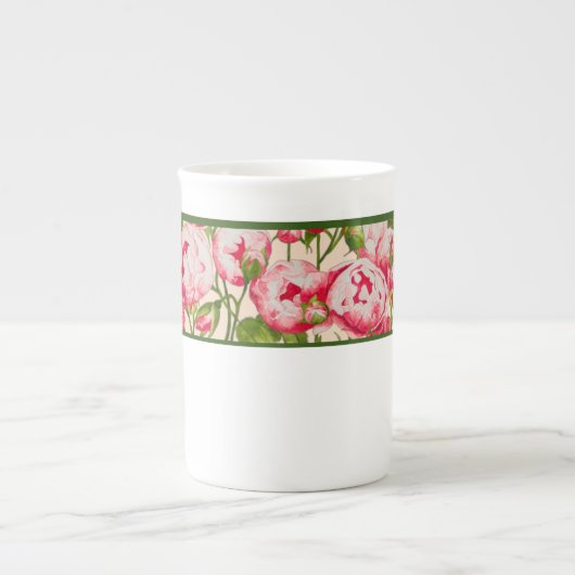 Rosy Overvloed op een Bone China Mok (B) (Voorkant)
