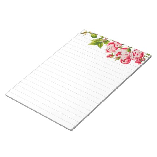 Rosy Overvloed op een groot Notitieblok (Schuin)