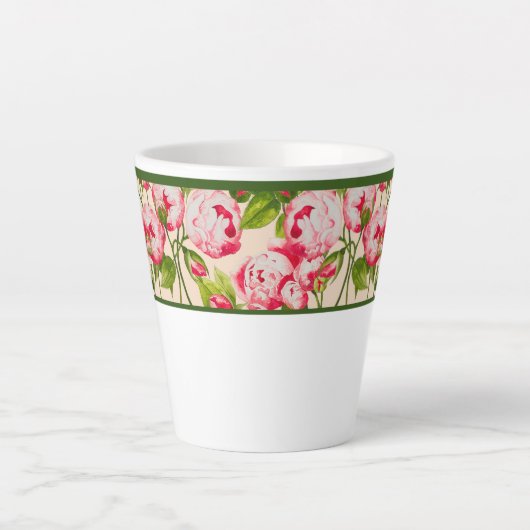 Rosy Overvloed op een kleine latte Mok (B) (Voorkant)